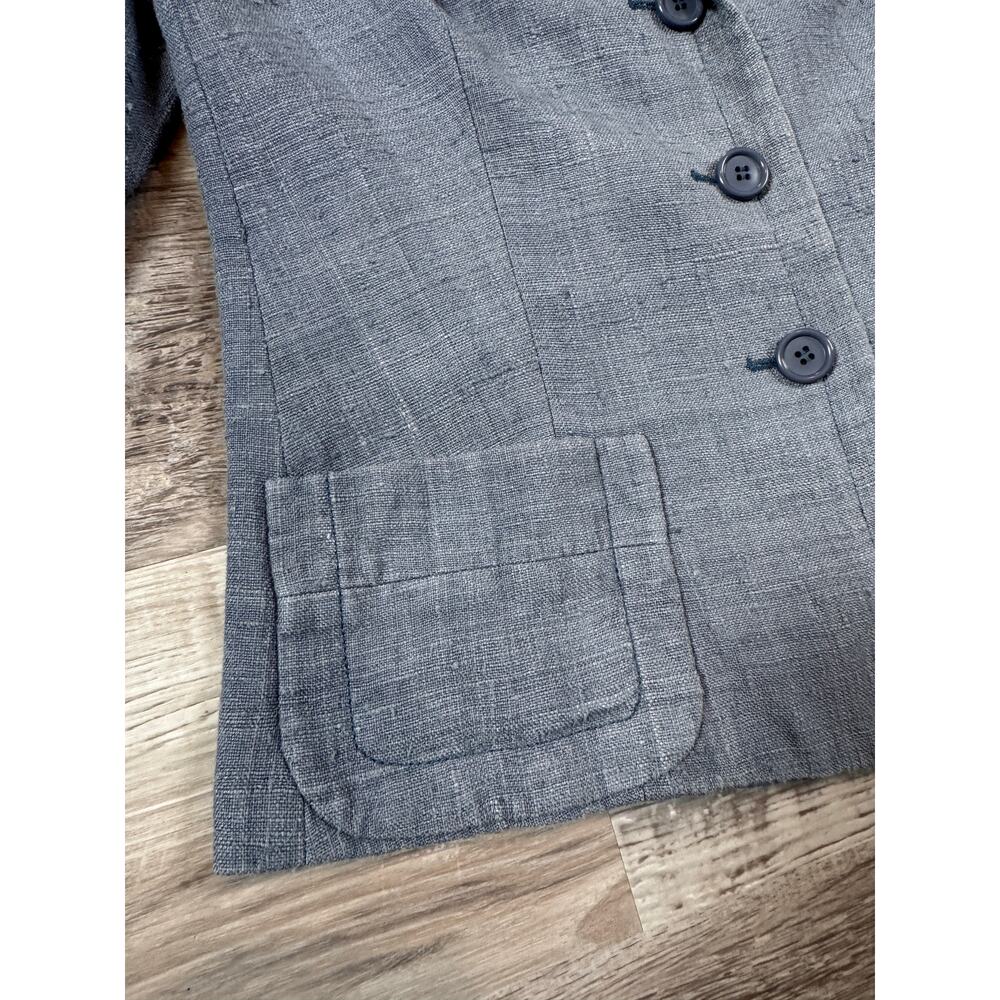Vintage 90s Y2K Prada Silk Blazer Quiet Luxury Office Siren Workwear Slub Small - Picture 2 of 9